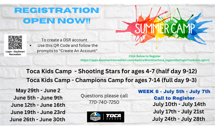 Camp July 3rd - July 7th
