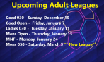 Adult League Start Dates
